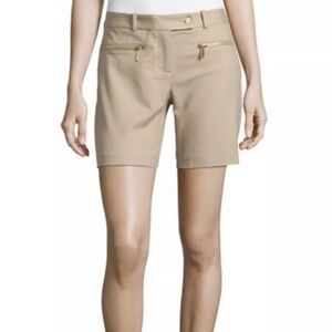 Michael Kors | Womens Shorts Size 4 Black Zipper Straight Leg Cotton Stretch